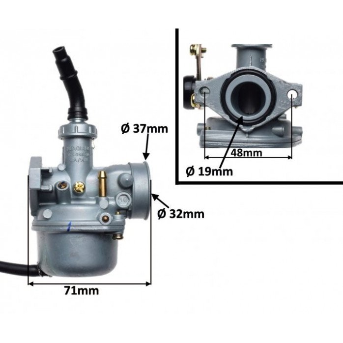 Karbiuratorius PY-5 110cc vožtuvo skersmuo 15mm