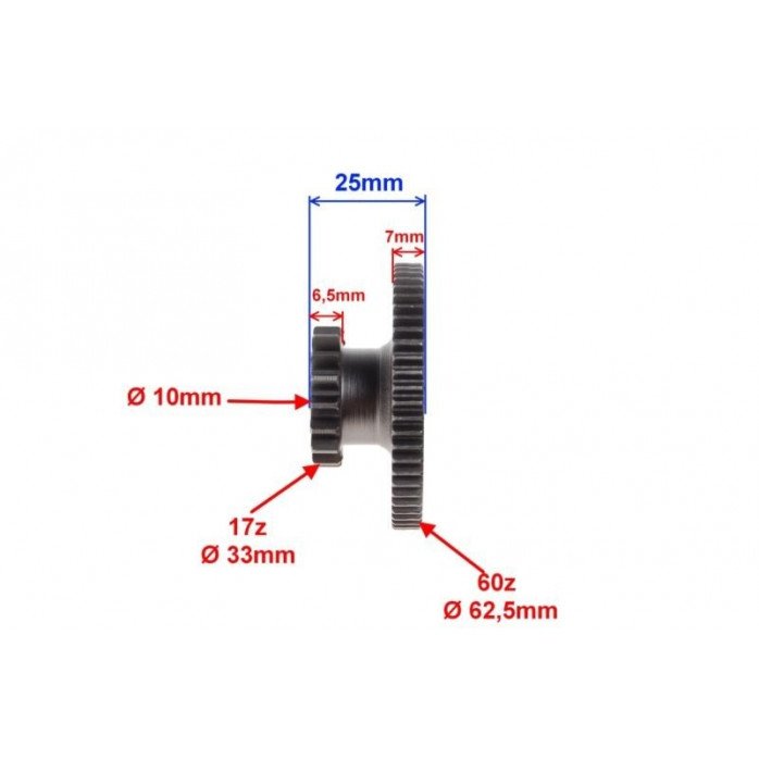 Tarpinis starterio dantratis 17/60T  ATV200