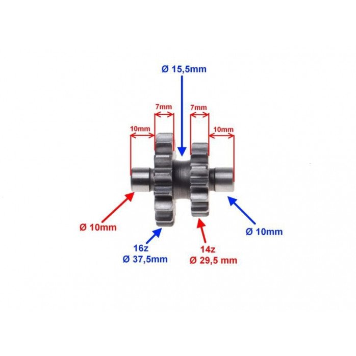 TARPINIS STARTERIO DANTRATIS 16/14T SHINERAY XY125-10D