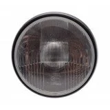 Žibintas 187mm H4 12V (Juodas matinis korpusas, chromuotas lankelis) E-MARK