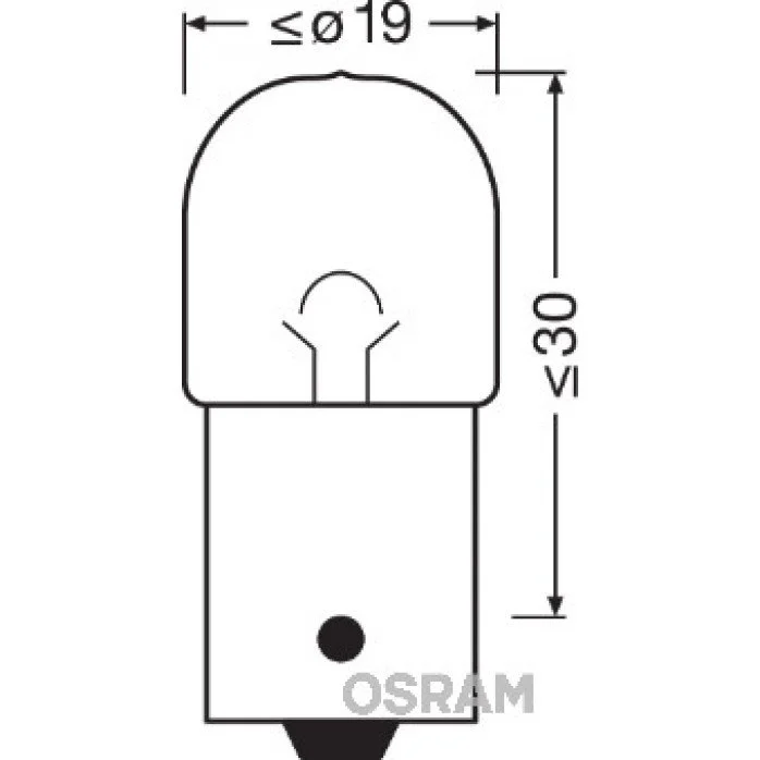 OSRAM BAU15s 5009 095.459 RY10W 12V 10W lemput (oranžinė)