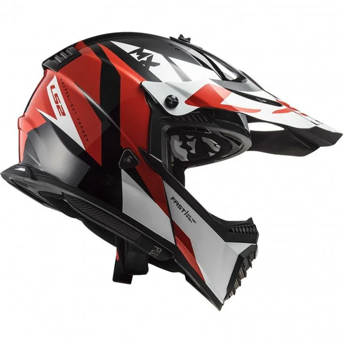 LS2 MX437 FAST EVO II MINI STRIKE KROSINIS VAIKIŠKAS ŠALMAS M
