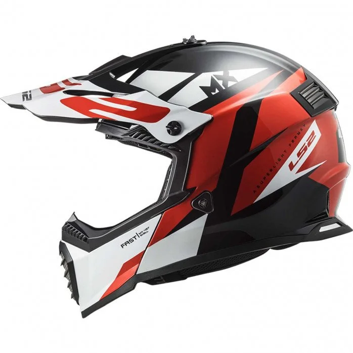 LS2 MX437 FAST EVO II MINI STRIKE KROSINIS VAIKIŠKAS ŠALMAS M