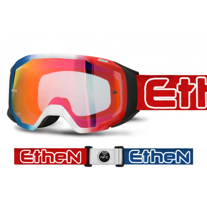 ETHEN GP0637 06R motokroso akiniai mėlyna/balta/raudona 50mm