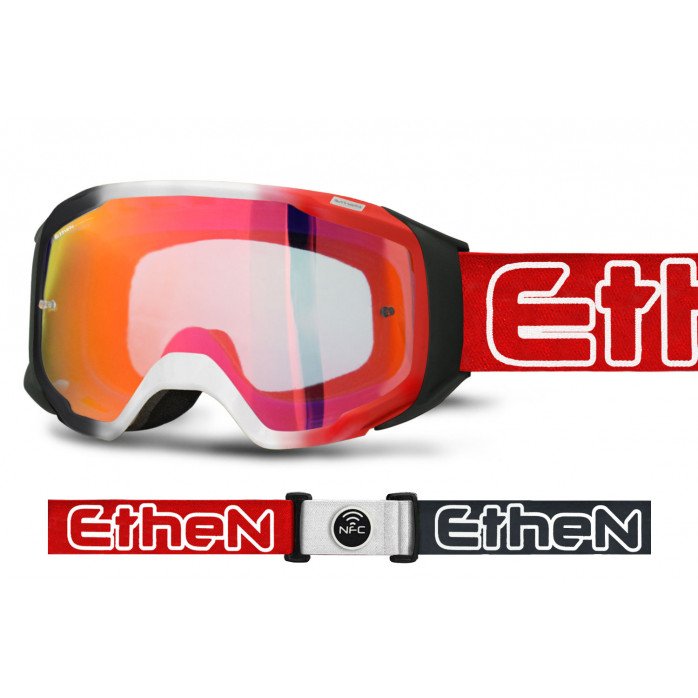 ETHEN GP0638 06R motokroso akiniai balta/juoda/raudona 50mm