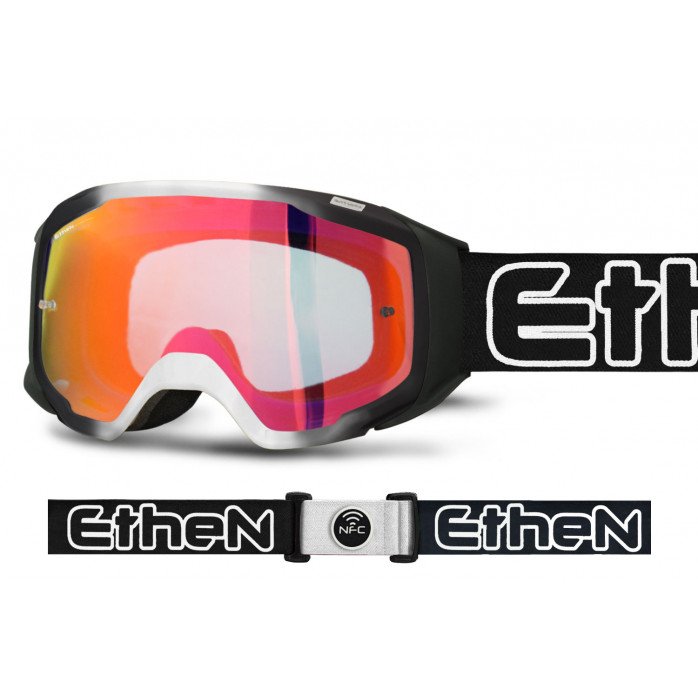 ETHEN GP0639 06R motokroso akiniai 50mm juoda/balta