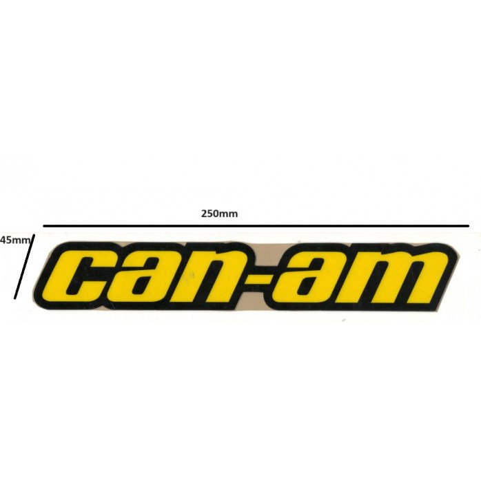 CAN-AM OUTLANDER lipdukai ant sparno - geltona komplektas 250x45mm 225x35mm