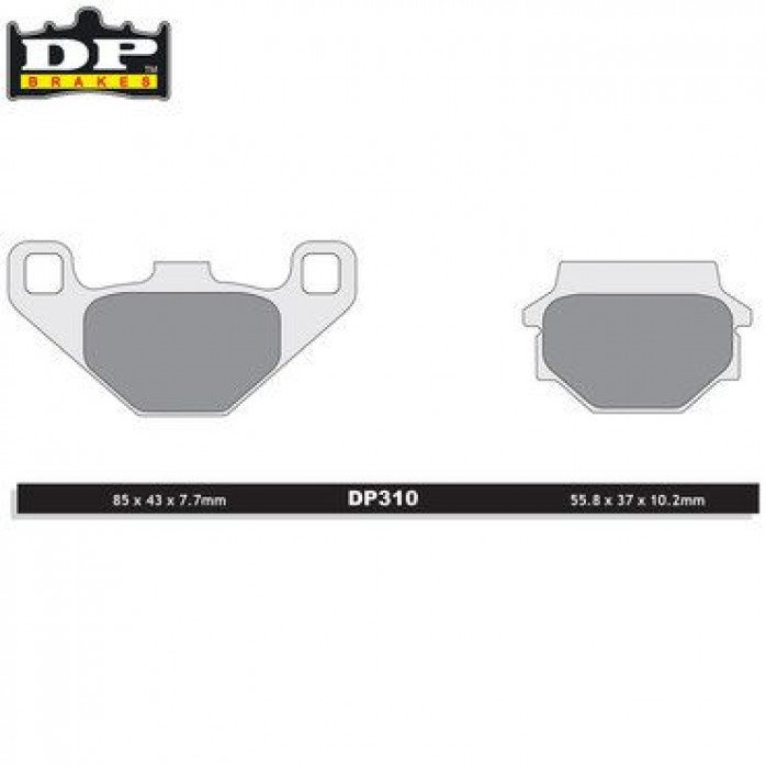 DP Brakes Off-Road/ATV (DP Compound) Brake Pads - Rear KTM 125-250 89-93 Husaberg All 92-94 Rear KX 500 87-89