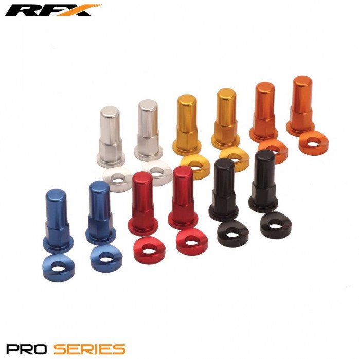 RFX Pro ratlankio fiksavimo veržlės ir poveržlės (žalios) 2vnt