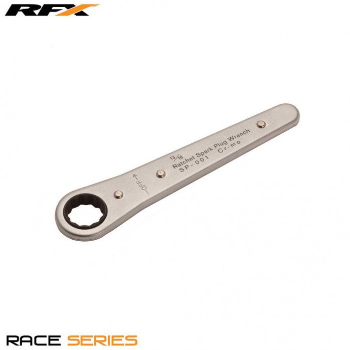 RFX Race Series Ratchet Type Plug Spanner (Silver) Size 14mm Thread / 20.6mm AF (NGK B Type)